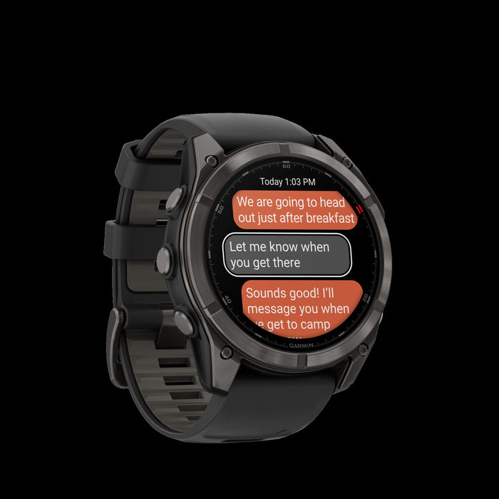 Garmin Fenix 8 Pro 51mm Carbon Adventure Smartwatch - Outdoor Tracker, Extended Battery Life, Map Navigation, LTE LiveTrack, Step Speed Loss, Smart Alarm