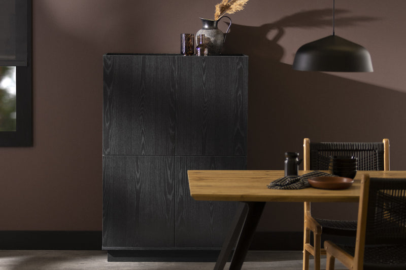 Arum High-buffet Accent Cabinet - Black Oak 