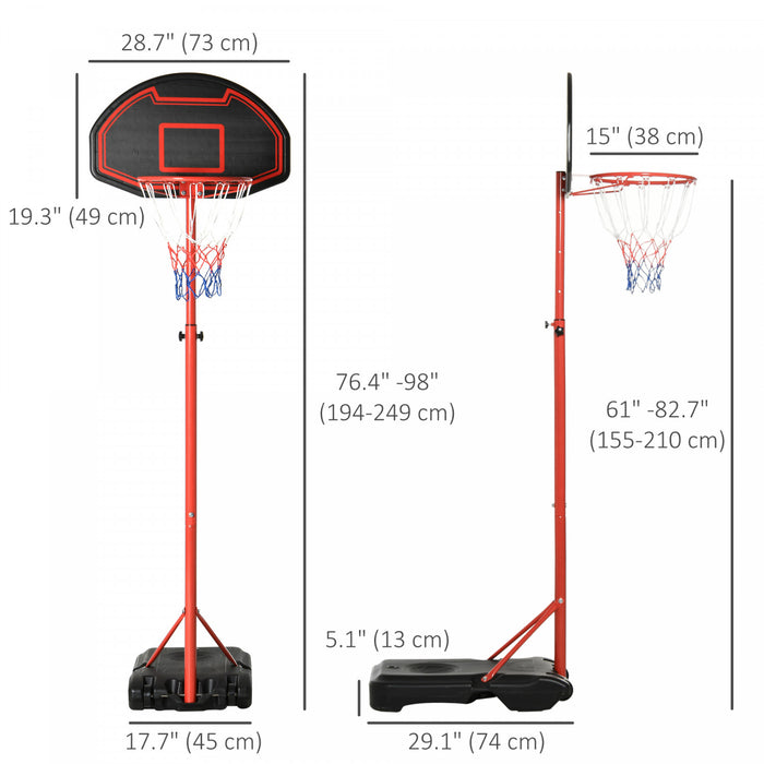 Soozier Portable Basketball Stand Hoop System