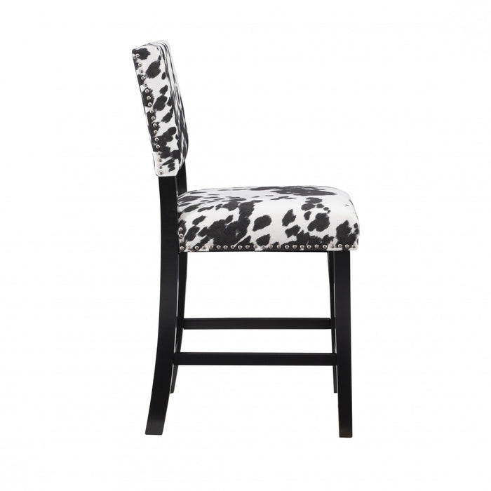 Corey Udder Madness Fabric Counter-Height Stool - Black