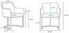 Serena Modern 8-Piece Dining Set in Ivory Dining Chair | Ensemble de salle a manger moderne Serena 8 pieces en ivoire