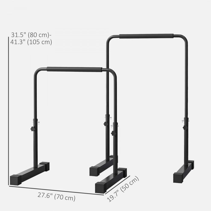 Push Up Bars Dip Station With Adjustable Height For Home Gym
