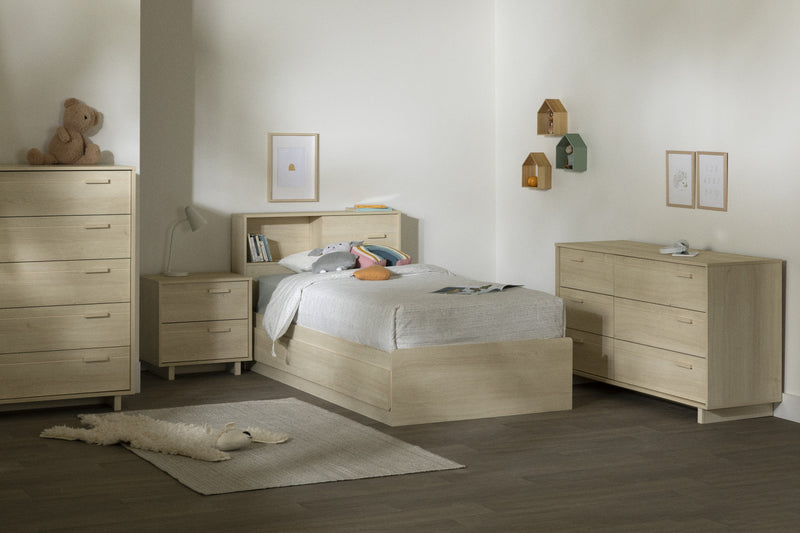 Noah 6-Drawer Dresser Bleached Oak - South Shore