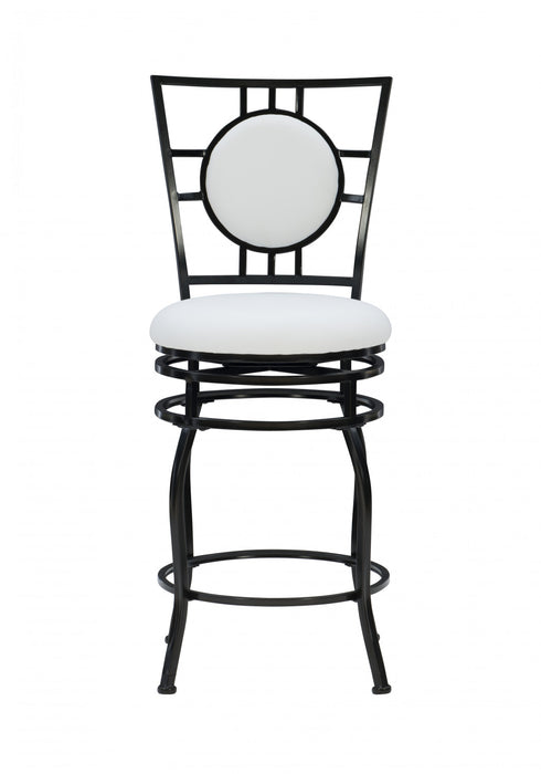 Townsend Faux Leather Adjustable Leg Bar Stool - Black