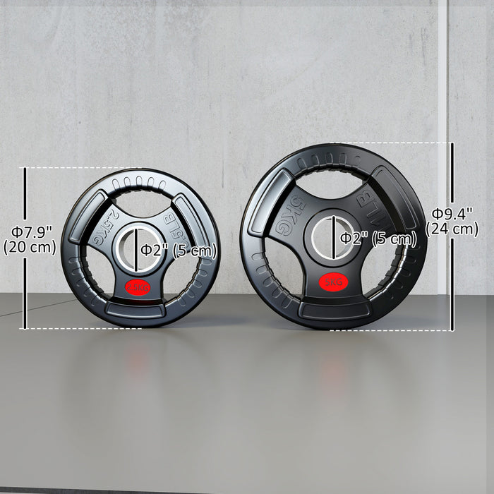 Soozier Weight Plates Set, 2-Inch Barbell Weights Set, 2 x 6lbs, 2 x 11lbs