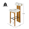 Sophia Indoor Modern Rubberwood Bar Stool Set of 2 with Supportive Backrest,White&Walnut | Sophia – Lot de 2 tabourets de bar modernes d’interieur en bois d’hevea avec dossier de soutien, coloris blanc et noyer