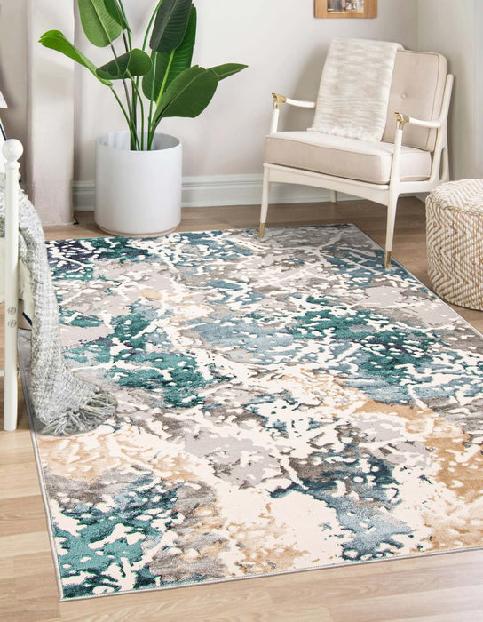 Aura Teal Area Rug - 8'0\" x 10'0\"