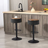 HOMCOM Bar Stools Set of 2, Swivel Barstools with Storage, Footrest, Black