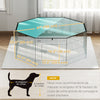 PawHut Foldable Pet Playpen with Top Cover, Portable Heavy Duty Dog Pen for Dogs, Cats, Chickens, Rabbits, 8 Panels Dog Fence Outdoor/Indoor