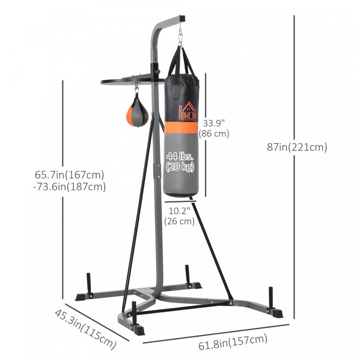 Homcom Punching Bag Holder And Speed Ball