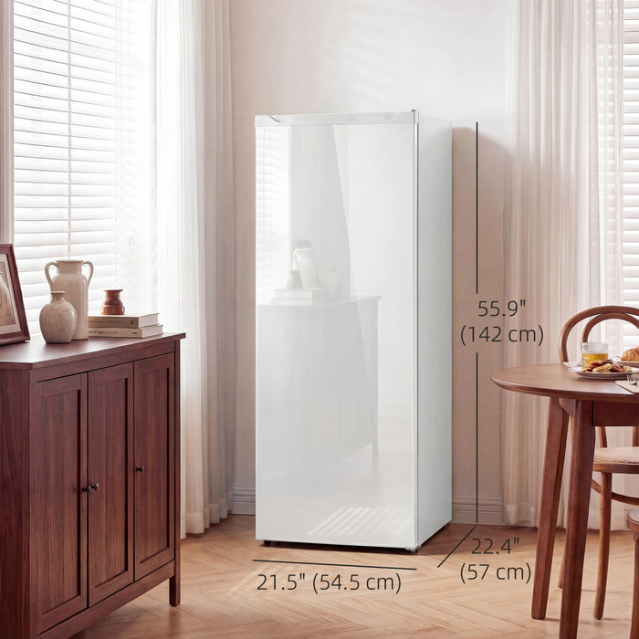 HOMCOM 7.0 Cu.Ft Upright Freezer, Compact Stand Up Freezer for Home, White