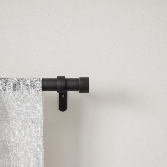 Umbra Cappa Matte Black Expandable 1\" Curtain Rod - 120\"-180\" 