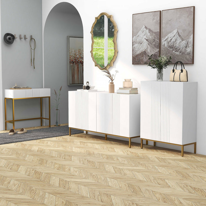 HOMCOM Sideboard Buffet Cabinet with Adjustable Shelves, Soft-Close Doors