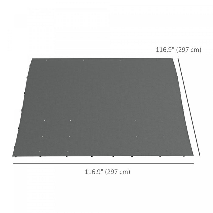 Outsunny Replacement Pergola Canopy For Outsunny 84c-038 Series, Dark Grey
