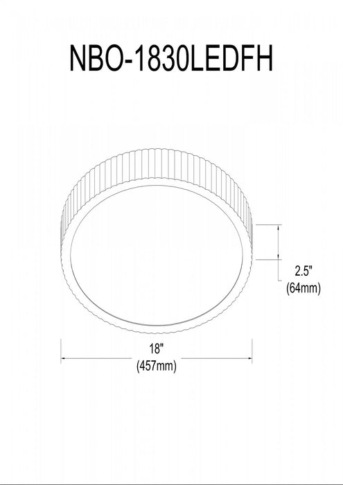 Dainolite Nabisco LED Flush Mount 30w Matte White Frosted Acrylic Diffuser Lamp