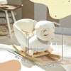 Qaba Baby Rocking Horse, Sheep Rocking Horse with Lullaby Song, Plush Stuffed Ride-on Animal Rocker for Boys and Girls Aged 18-36 Months, White