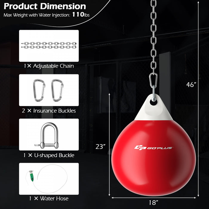 Goplus 18\" 110lbs Heavy Water Filled Punching Aqua Training Boxing Bag Home Gym Hook