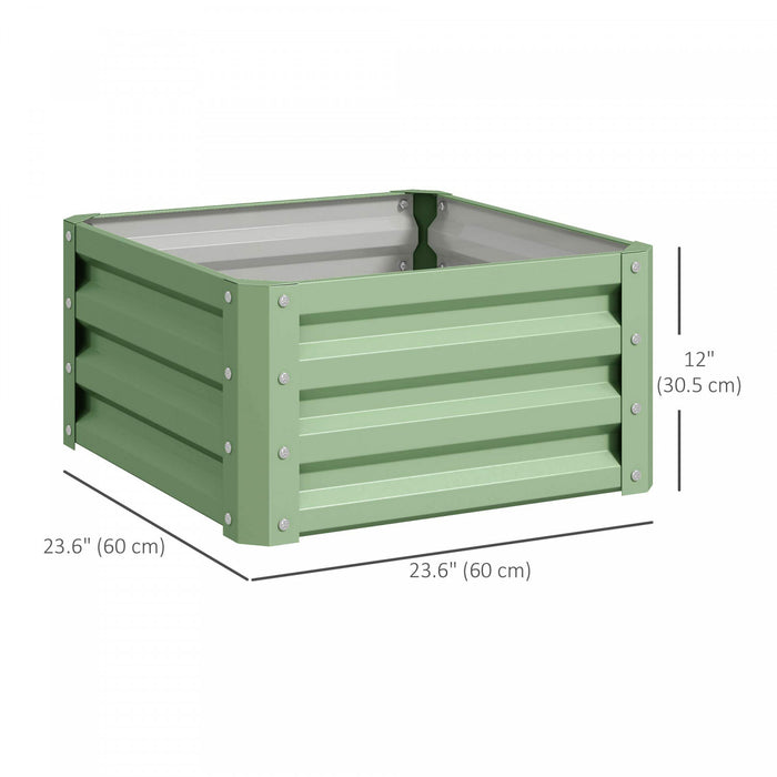 Outsunny 2' X 2' X 1' 2-pieces Raised Garden Bed, Light Green