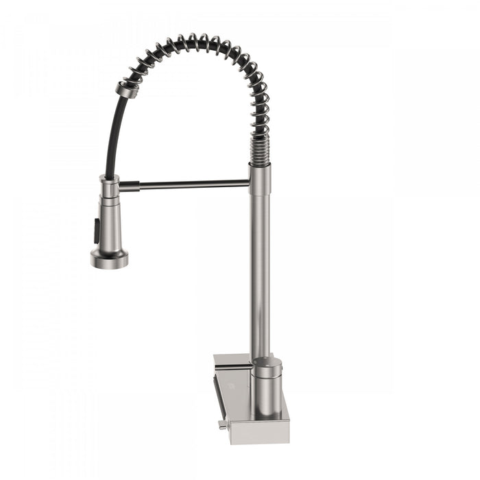4 Function Chef Pivoting Waterfall Pull-Down Kitchen Faucet, Magnetic Docking. Brushed Nickel-FCWCMBND1 Laundry Combo