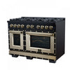 Forno Ambassador 48" Dual Fuel Range, Black, 8 Sealed Burners, 6.7 Cu.Ft. Ovens - FFSGS6199-48CPBLK | Cuisiniere double combustible Ambassador de 48 po, noir, 8 bruleurs scelles, 6,7 pi³ – FFSGS6199-48CPBLK