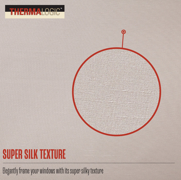 Thermalogic Antique Silver Pearl Satin Room Darkening Grommet Curtain Panel - 52 x 84