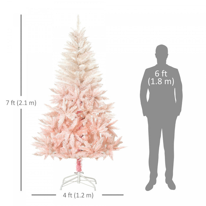 Homcom 7ft Artificial Christmas Tree With 1000 Tips
