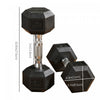 Soozier 2 x 12lbs Rubber Dumbbells Weight Set, Dumbbell Hand Weight for Body Fitness Training