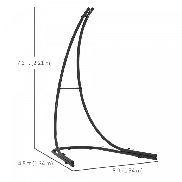 Outsunny Hammock Chair Stand, Steel Hanging Chair Stand Only W/ Large Base