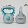 Soozier 22 lb Soft Kettlebell, Sand Filled Weight with Handle, Light Blue