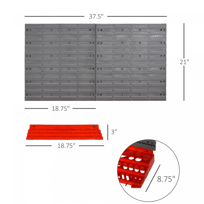 Durhand 54 Piece Wall Mounted Tool Organizer