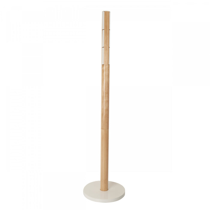 Umbra Modern Wood Flapper Coat Rack - White and Natural