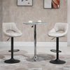 HOMCOM Bar Stools Set of 2 Swivel Adjustable Counter Height Barstools