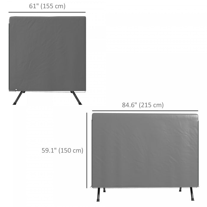 Outsunny 3-seater Patio Swing Cover, 85\" X 61\" X 59\", Dark Grey