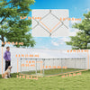 PawHut Outdoor Dog Kennel Dog Run with Waterproof, UV Resistant Cover, Double Secure Locks for Small, Medium and Large Sized Dogs, 19.7' x 7.5' x 4.9', Silver