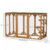 Pawhut Cat Cage Indoor Catio Outdoor Cat Enclosure Pet House Small Animal Hutch For Rabbit, Kitten, |Pawhut Maison D'exterieur En Bois Pour Chat Cage Interieure Avec Toit En Asphalte, Plateformes A Plu