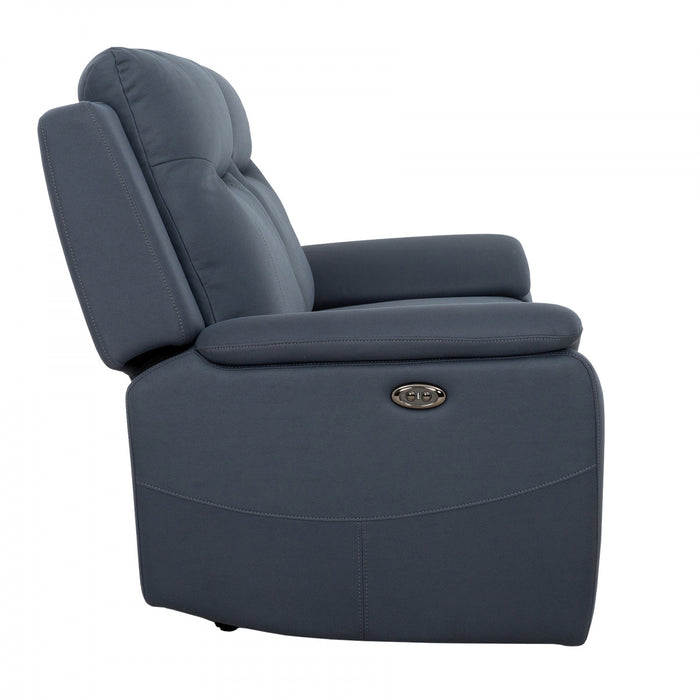 Sutton 81 in. Upholstered Power Recliner Sofa - Blue