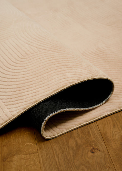 Elion Contemporary Beige Washable Rug 1'10\" x 6'0\" Indoor Area Rug