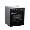 Forno Galiano 30 Inch Freestanding Electric range, 4 radiant burners, 4.32 cu.ft, Black - FFSEL6083-30BLK Electric Range | Cuisiniere electrique Galiano de 30 po, 4 foyers radiants, 4,32 pi³, noir – FFSEL6083-30BLK