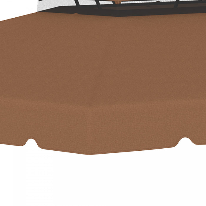 Outsunny 13.1' X 9.8' Gazebo Replacement Canopy, Gazebo Top Cover With Double Vented Roof For Garden Patio Outdoor (top Only), Coffee