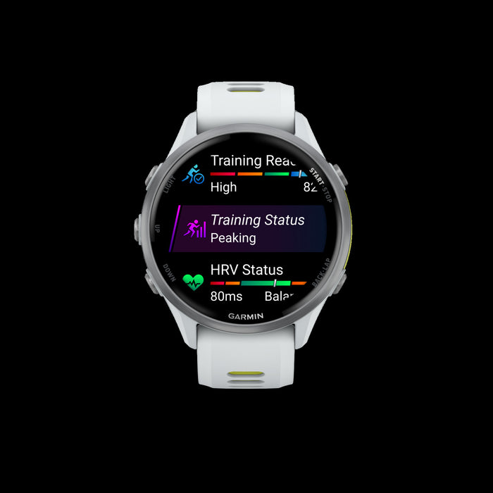 Garmin Forerunner 970 Smartwatch 47mm, Amoled, Titanium Whitestone/amp Yellow, Gps Fitness, Running, Triathlon, 15-day Battery