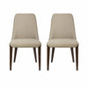 Belmont Contemporary Wood Upholstered Side Chair in Taupe - Set of 2 | Chaise laterale contemporaine Belmont en bois et tissu taupe - Lot de 2