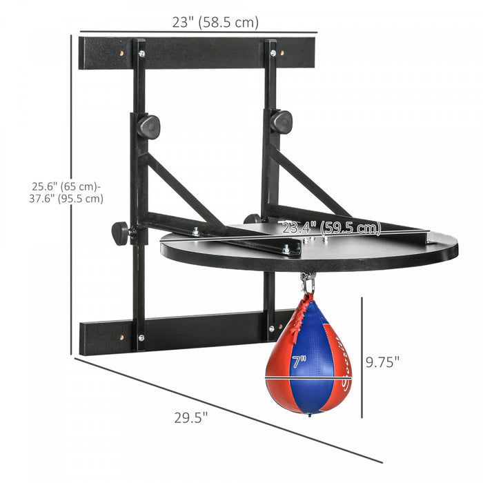 Soozier Speed Bag Platform Wall Mounted Speed Bag Boxing Height Adjustable