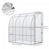 Outsunny 7' X 4' X 7' Outdoor Lean-to Walk-in Garden Greenhouse With Roll-up Door Hot House For Plan|Outsunny 7' X 4' X 7' Serre De Jardin Adossee Porte Zippee Enroulable Couverture Pe Resistante Aux U