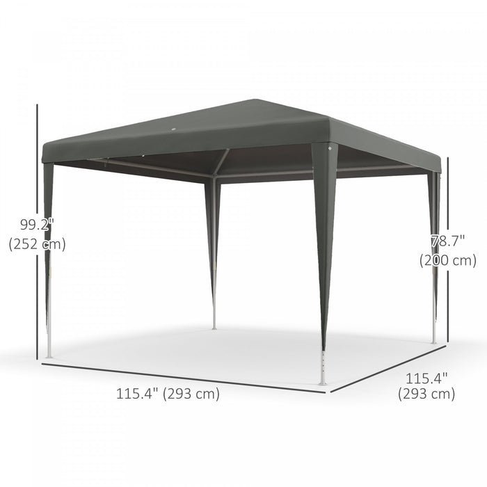Outsunny Party Tent, Portable Gazebo Canopy Event Shelter Grey