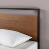 Suzanne Wood and Metal Platform Bed with Headboard - King Size | Suzanne lit plateforme en bois et en métal avec tête de lit - Très grand