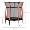 Soozier 63" Kids Trampoline Mini Indoor Bouncer Jumper with Enclosure Net Elastic Thick Padded Pole Gift for Child Toddler Age 3-10 Years Old Red