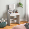 HOMCOM Makeup Vanity Desk with Mirror, Drawers, White