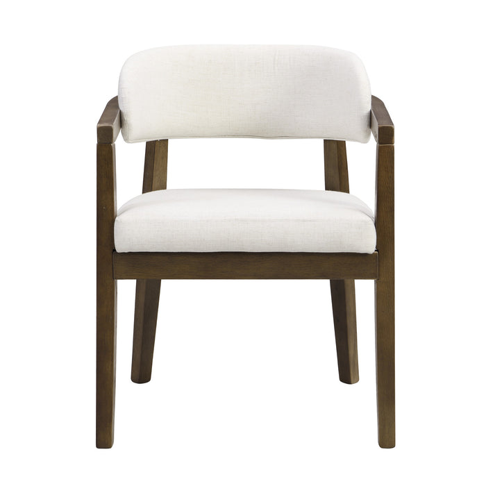 Sophia Dining Arm Chair with Rubberwood Frame Set of 2,Walnut Dining Chair