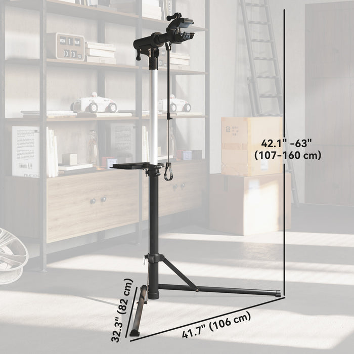 Homcom Bike Repair Stand Max 88 Lbs, Height Adjustable, Foldable