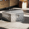 HOMCOM 39inch Trailer Tongue Box with Lock Aluminum Truck Bed Tool Box